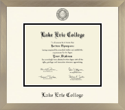Lake Erie College diploma frame - Icon in Light Champagne