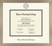 Essex County College diploma frame - Icon in Light Champagne