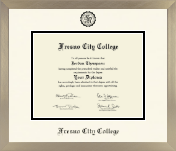 Fresno City College diploma frame - Icon in Light Champagne