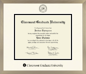 Claremont Graduate University diploma frame - Icon in Light Champagne