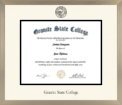 Granite State College diploma frame - Icon in Light Champagne