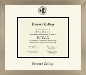 Howard College - San Angelo diploma frame - Icon in Light Champagne