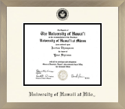 University of Hawaii at Hilo diploma frame - Icon in Light Champagne