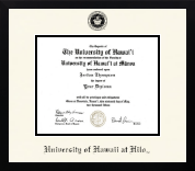 University of Hawaii at Hilo diploma frame - Icon in Gotham