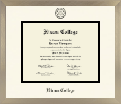 Hiram College diploma frame - Icon in Light Champagne