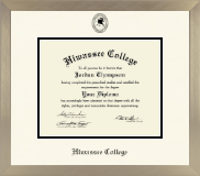 Hiwassee College diploma frame - Icon in Light Champagne