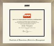Institute of Hazardous Materials Management diploma frame - Icon in Light Champagne