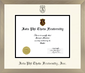 Iota Phi Theta diploma frame - Icon in Light Champagne