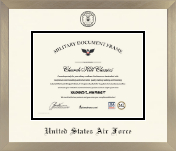 United States Air Force diploma frame - Icon in Light Champagne