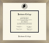 Jackson College diploma frame - Icon in Light Champagne
