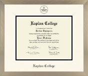 Kaplan College diploma frame - Icon in Light Champagne