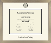 Kaskaskia College diploma frame - Icon in Light Champagne