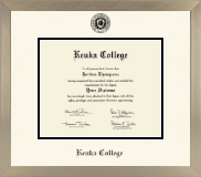 Keuka College diploma frame - Icon in Light Champagne