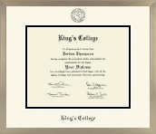 The King's College at Pennsylvania diploma frame - Icon in Light Champagne