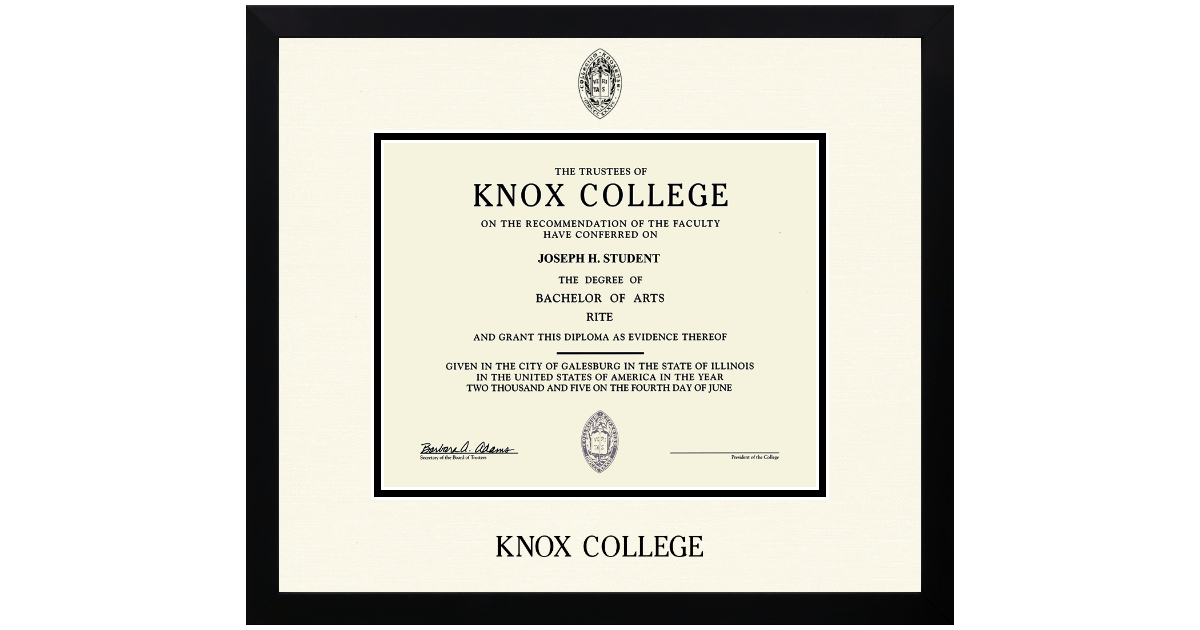 Icon Diploma Frame in Gotham - Item #P95553 from Knox College