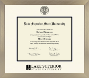Lake Superior State University diploma frame - Icon in Light Champagne