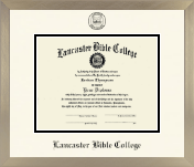 Lancaster Bible College diploma frame - Icon in Light Champagne