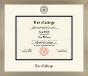 Lee College diploma frame - Icon in Light Champagne