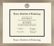 Lamar Institute of Technology diploma frame - Icon in Light Champagne