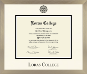Loras College diploma frame - Icon in Light Champagne