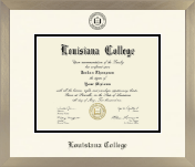 Louisiana College diploma frame - Icon in Light Champagne