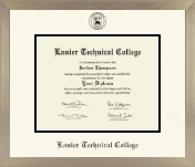 Lanier Technical College diploma frame - Icon in Light Champagne