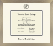 Lincoln Trail College diploma frame - Icon in Light Champagne