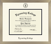 Lycoming College diploma frame - Icon in Light Champagne