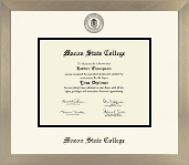 Macon State College diploma frame - Icon in Light Champagne
