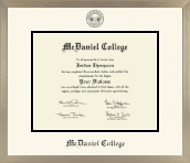 McDaniel College diploma frame - Icon in Light Champagne
