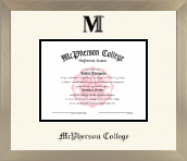 McPherson College diploma frame - Icon in Light Champagne