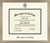 Mercyhurst College North East diploma frame - Icon in Light Champagne