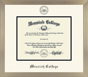 Messiah College diploma frame - Icon in Light Champagne