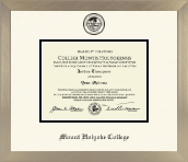 Mount Holyoke College diploma frame - Icon in Light Champagne