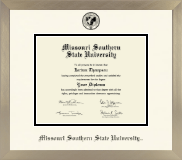 Missouri Southern State University diploma frame - Icon in Light Champagne
