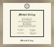 Mitchell College diploma frame - Icon in Light Champagne