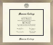 Monroe College diploma frame - Icon in Light Champagne