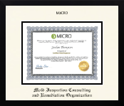 Mold Inspection Consulting and Remediation Organization diploma frame - Icon in Gotham