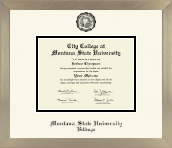Montana State University Billings diploma frame - Icon in Light Champagne