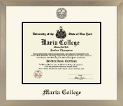 Maria College diploma frame - Icon in Light Champagne