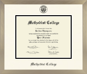 Methodist College diploma frame - Icon in Light Champagne
