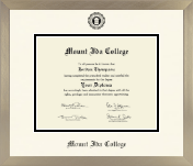 Mount Ida College diploma frame - Icon in Light Champagne
