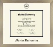 Marist University diploma frame - Icon in Light Champagne