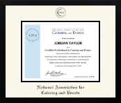 National Association for Catering and Events diploma frame - Icon in Gotham