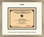 North American Transportation Management Inst diploma frame - Icon in Light Champagne