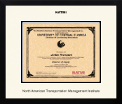 North American Transportation Management Inst diploma frame - Icon in Gotham