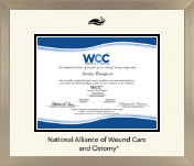 National Alliance of Wound Care and Ostomy diploma frame - Icon in Light Champagne