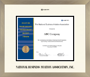 National Business Aviation Association diploma frame - Icon in Light Champagne