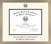 National Board of Certification for Medical Interpreters diploma frame - Icon in Light Champagne
