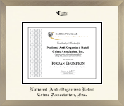 National Anti-Organized Retail Crime Association, Inc. diploma frame - Icon in Light Champagne
